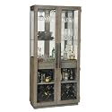 Howard Miller Chaperone Bar Cabinet - Stemware Rack, Adjustable Shelves, Glass Doors, Drawer, Metal Rack, Locking Doors, and Mirrored Back for Home Storage, Bar Storage & Small Gatherings