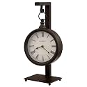 Howard Miller Loman Mantel Clock – Antique Black Metal Frame, Roman Numeral Dial, Quiet Quartz Movement, Battery Powered, Wall or Shelf Display