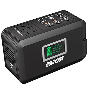 HOWEASY Portable Power Station 120W 24000mAh Camping
