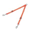 HOWGO Double Dog Leash,Tangle-Free 360 Swivel(Orange, Pro M-L Splitter)