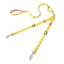 HOWGO Double Dog Leash,Tangle-Free 360 Swivel(Yellow, Pro M-L w.Handle)