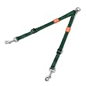 HOWGO Double Dog Leash,Tangle-Free 360 Swivel(Green, Std M-L Splitter)