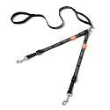 HOWGO Double Dog Leash,Tangle-Free 360 Swivel(Black, Std M-L w.Handle)