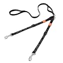 HOWGO Double Dog Leash,Tangle-Free 360 Swivel(Black, Pro S-M w.Handle)