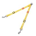 HOWGO Double Dog Leash,Tangle-Free 360 Swivel(Yellow, Std M-L Splitter)