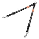 HOWGO Double Dog Leash,Tangle-Free 360 Swivel(Black, Std M-L Splitter)