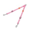 HOWGO Double Dog Leash,Tangle-Free 360 Swivel(Pink, Pro S-M Splitter)