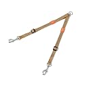 HOWGO Double Dog Leash,Tangle-Free 360 Swivel(Brown, Pro M-L Splitter)