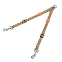 HOWGO Double Dog Leash,Tangle-Free 360 Swivel(Brown, Std M-L Splitter)