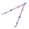 HOWGO Double Dog Leash,Tangle-Free 360 Swivel(Lavender, Std M-L Splitter)