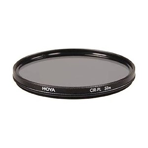 hoya 58mm cir-pl slim frame polarizer filter - black glass