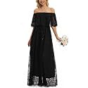 HOYISHION Women39s Off Shoulder Lace Maxi Wedding