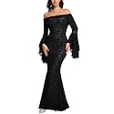 HOYISHION Women39s Off Shoulder Lace Maxi Wedding