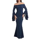 HOYISHION Women39s Off Shoulder Lace Maxi Wedding
