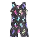 HOZIY Girls Gymnastics Leotards for Kids Tumbling Outfits Biketard Sparkle Adorable Pattern