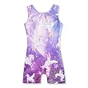 HOZIY Girls Gymnastics Leotards for Kids Tumbling Outfits Biketard Sparkle Adorable Pattern