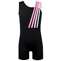 HOZIY Gymnastics Leotards for Girls with Shorts Toddlers Biketards Rainbow Unicorn Dinosaur Mermaid Leopard Flower Galaxy