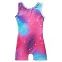 HOZIY Gymnastics Leotards for Girls with Shorts Toddlers Biketards Rainbow Unicorn Dinosaur Mermaid Leopard Flower Galaxy