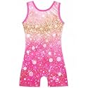 HOZIY Gymnastics Leotards for Girls with Shorts Toddlers Biketards Rainbow Unicorn Dinosaur Mermaid Leopard Flower Galaxy