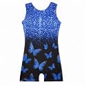 HOZIY Gymnastics Leotards for Girls Unicorn Aurora Rainbow Mermaid Dinosaur Cupcake Sparkle Biketard Toddlers Kids Children