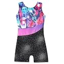 HOZIY Leotards for Girls Gymnastics Kids Children Biketard Snowflake Ribbon Blue Purple Hot Pink Sparkle