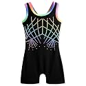 HOZIY Leotards for Girls Gymnastics Kids Children Biketard Snowflake Ribbon Blue Purple Hot Pink Sparkle