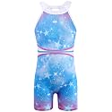 HOZIY Leotards for Girls Gymnastics Kids Children Biketard Snowflake Ribbon Blue Purple Hot Pink Sparkle