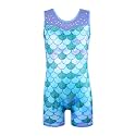 HOZIY Leotards for Girls Gymnastics Kids Children Biketard Snowflake Ribbon Blue Purple Hot Pink Sparkle