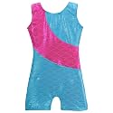HOZIY Leotards for Girls Gymnastics Kids Children Biketard Snowflake Ribbon Blue Purple Hot Pink Sparkle