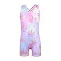 HOZIY Leotards for Girls Gymnastics Kids Children Biketard Snowflake Ribbon Blue Purple Hot Pink Sparkle