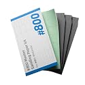 HOZO NeoSander 800 Grit Foam Master Sanding Paper, 4PCS Sandpapers (3 Standard + 1 Foam Backed),for Fine Polishing, Smooth Finishing &amp; Surface Refinement, Ideal for Resin, 3D Prints &amp; DIY Projects