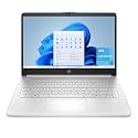 HP 14 inch Laptop, HD Touchscreen Display, Intel Celeron N4500, 4 GB RAM, 64 GB eMMC, Intel UHD Graphics, Windows 11 Home in S Mode, Natural Silver, 14-dq3550nr