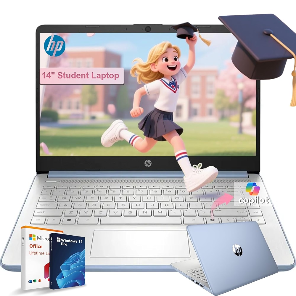 HP 14 Inch Student and Business Laptop, Intel N150(Beats N4120) with ...