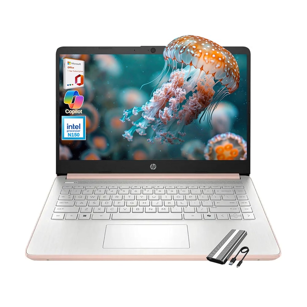 HP 14 inch Student Laptop 2025, Intel Processor N150 (up to 3.60 GHz ...