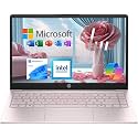 HP 14 Inch Laptop with 1-Year Free Microsoft Office 365 | Intel Pentium N150, 4-Core CPU | 8GB RAM, 128GB SSD with 1TB Cloud Storage | Intel UHD Graphics | 11HR Battery | WiFi 6 | Pink | Windows 11