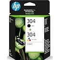 HP 3JB05AE 304 Original Ink Cartridges, Black and Tri-Colour, Pack of 2
