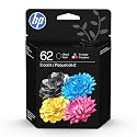 HP 62 Black/Tri-Color Ink (2-Pack) | Works with Envy 5540, 5640, 5660, 7640, OfficeJet 5740, 8040, OfficeJet Mobile 200, 250 | Instant Ink Eligible | N9H64FN | Packaging May Vary, Pack of 24