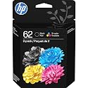 HP 62 Black/Tri-Color Ink Cartridges (2-Pack) | Works with Envy 5540, 5640, 5660, 7640, OfficeJet 5740, 8040, Mobile 200, 250 | N9H64FN | Packaging May Vary