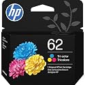HP 62 Tri-Color Ink Cartridge | Works with Envy 5540, 5640, 5660, 7640, OfficeJet 5740, 8040, Mobile 200, 250 | C2P06AN | Packaging May Vary