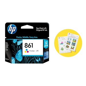 hp 861 inkjet print cartridge tri-color