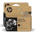 HP 923e Black EvoMore Ink Cartridge| Works with Printer Series: OfficeJet 8120, OfficeJet Pro 8130 | Carbon Neutral | 4K0T7LN, (Pack of 2)