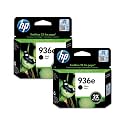 HP 936e Black EvoMore Ink Cartridge | Works with OfficeJet 9120,Pro 9100,Pro Wide Format 9700 | Carbon Neutral-| 4S6V6LN,(Pack of 2)