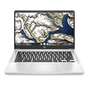 HP Chromebook Laptop, Intel Celeron N4020, Intel UHD Graphics 600, 4GB RAM, Internal Storage 32 GB eMMC, Chrome OS (2021, Mineral Silver) (Renewed)