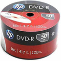 HP DVD Recordable DMA00070 Pack of 50 Disc Shrink Wrap Speed 16x 4.7 GB