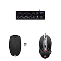HP K300 Backlit Membrane Wired Gaming Keyboard4QM95AA