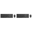 HP KM200 Wireless Mouse and Keyboard Combo, Full-Size Ergonomic Design, 3 Button and Built-in Scroll Wheel, 2.4 GHz Wireless connectio, 3 Years Warranty (7J4G8AA) (Pack of 2)