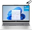 HP Laptop Computer, 15.6" FHD Display, Intel 4-Core Processor, 16GB RAM, 512GB PCIe SSD, WiFi 6, BT 5.3, Natural Silver, Windows 11 Home