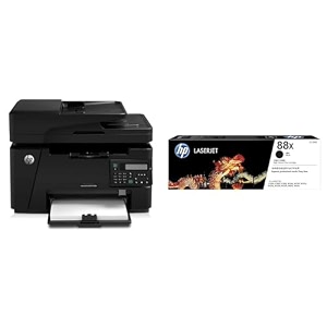 hp mfp m128fn laserjet printer print copy scan automatic document feeder ethernet fast printin