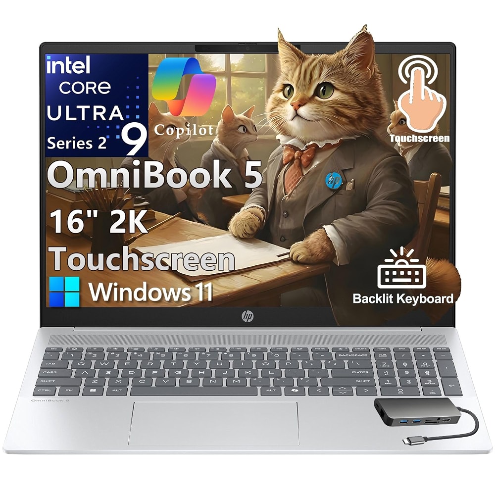 Historical Of Computer HP OmniBook 5 Touchscreen Laptop Computer, Next Gen AI PC, Intel 16 ...