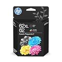 HP 62 Ink Cartridge, Black XL and Tri-Color (Black XL + CMY)